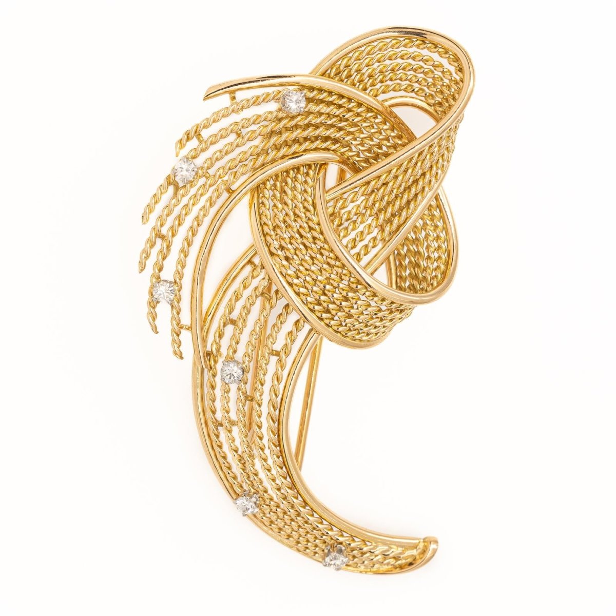 Broche Or jaune Diamant - Castafiore