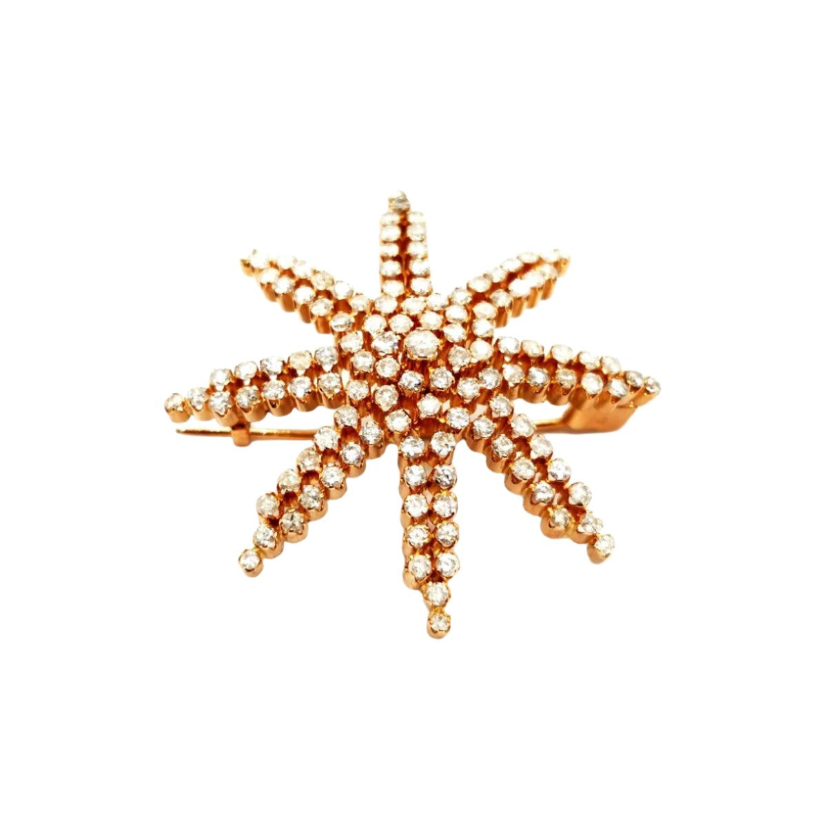 Broche Or jaune Diamant - Castafiore
