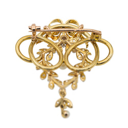 Broche Or jaune Perle - Castafiore