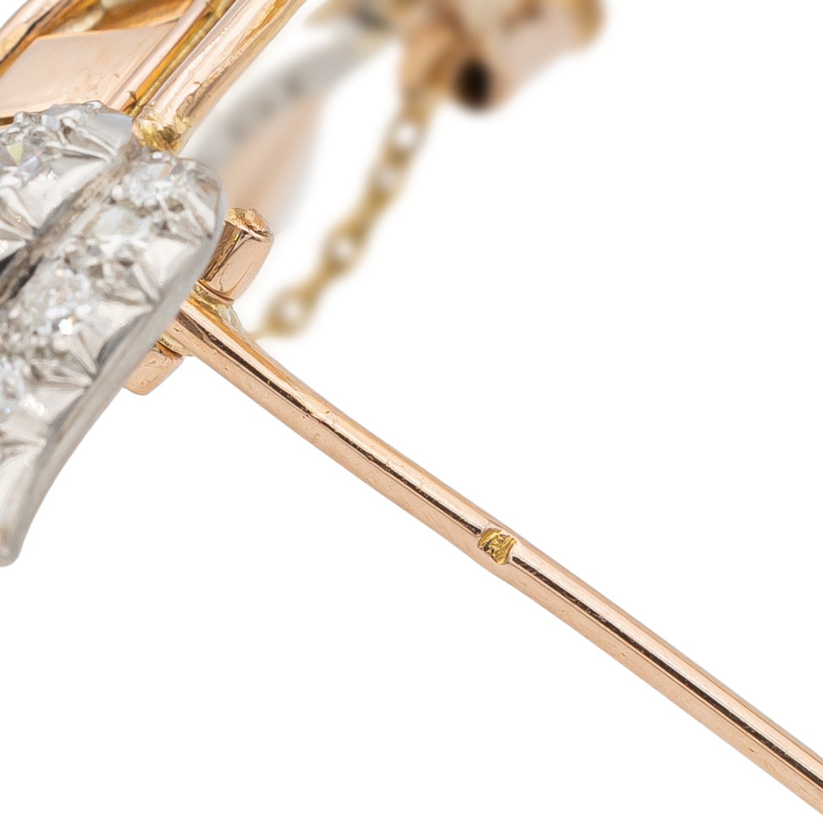 Broche Or rose Diamant - Castafiore