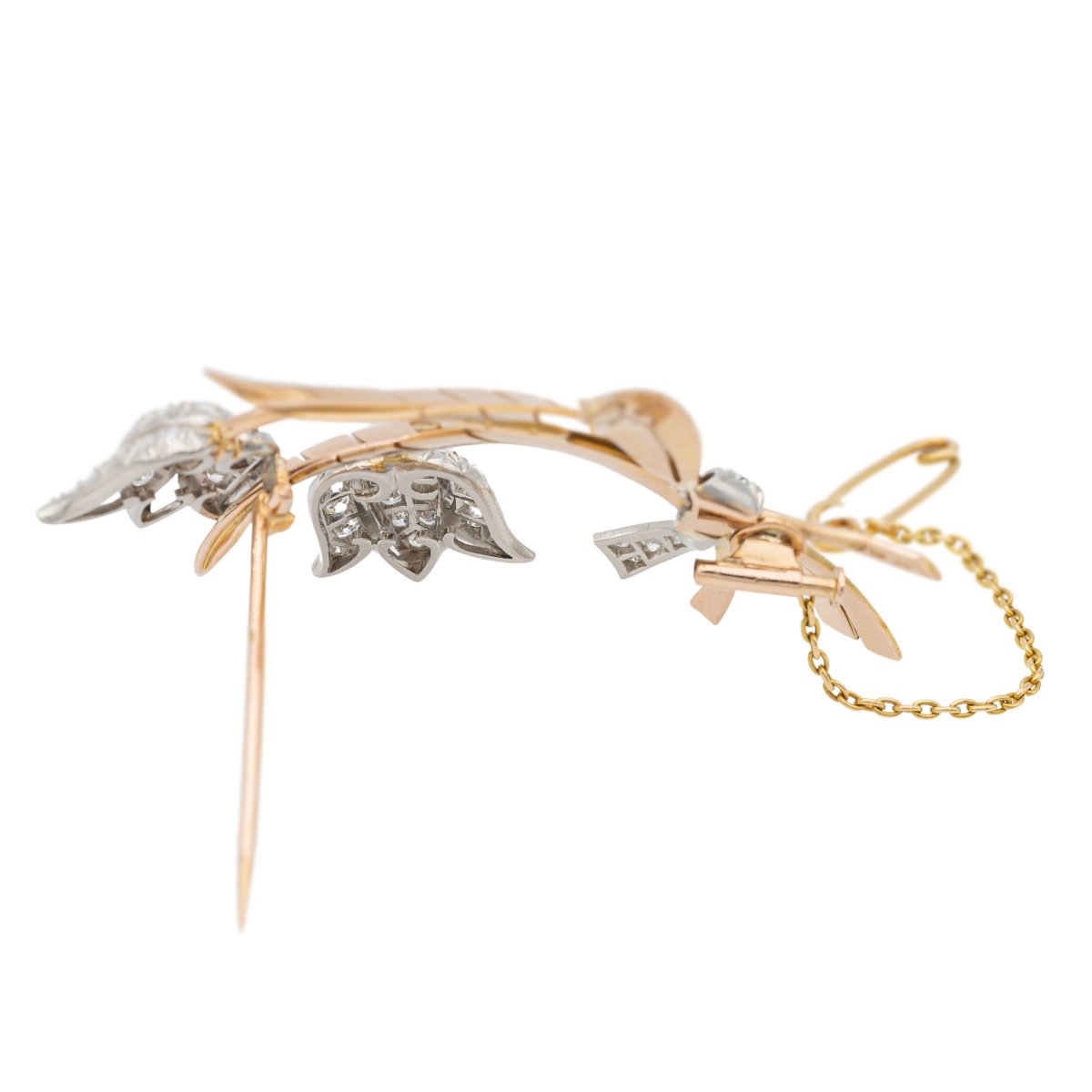 Broche Or rose Diamant - Castafiore