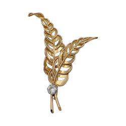 Broche, or rose, platine, diamant - Castafiore