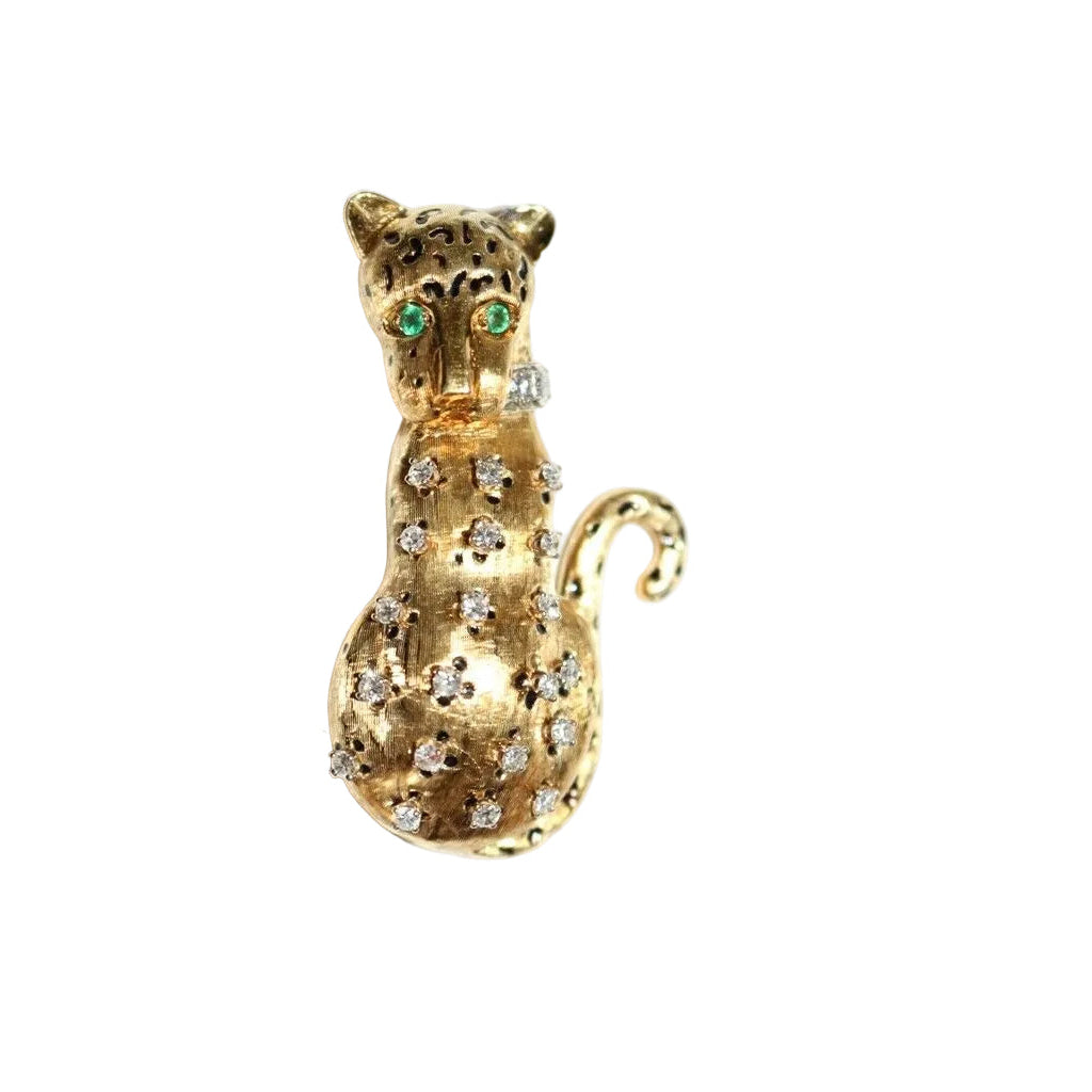 Broche Panthère Or Et Diamants - Castafiore