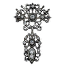 Broche pendentif en or et argent sertie de diamants, époque Napoléon III - Castafiore