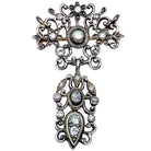 Broche pendentif en or et argent sertie de diamants, époque Napoléon III - Castafiore