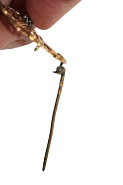 Broche - Pendentif en or jaune et platine et en perle - Castafiore