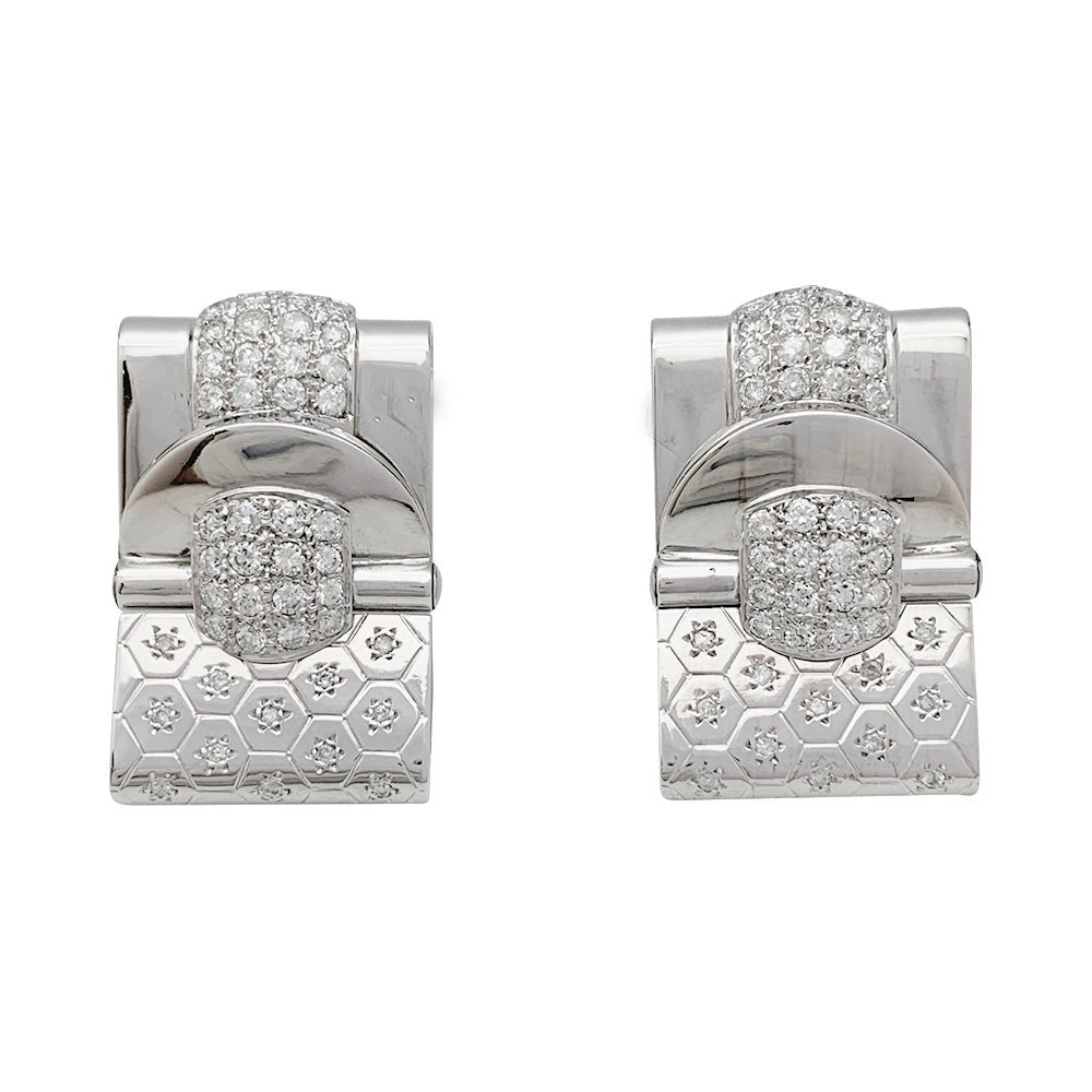 Broches Tank en or blanc et diamants - Castafiore