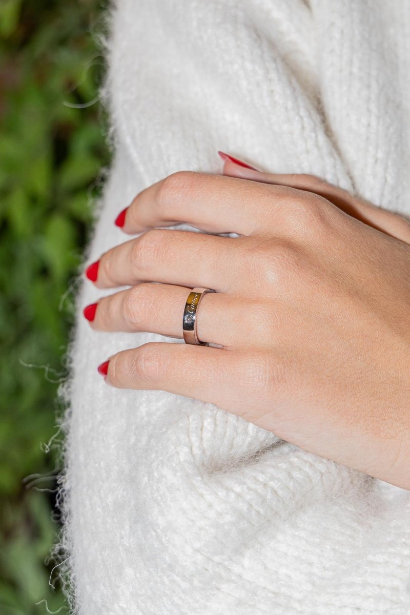Cartier Bague Alliance Le C Platine Diamant - Castafiore