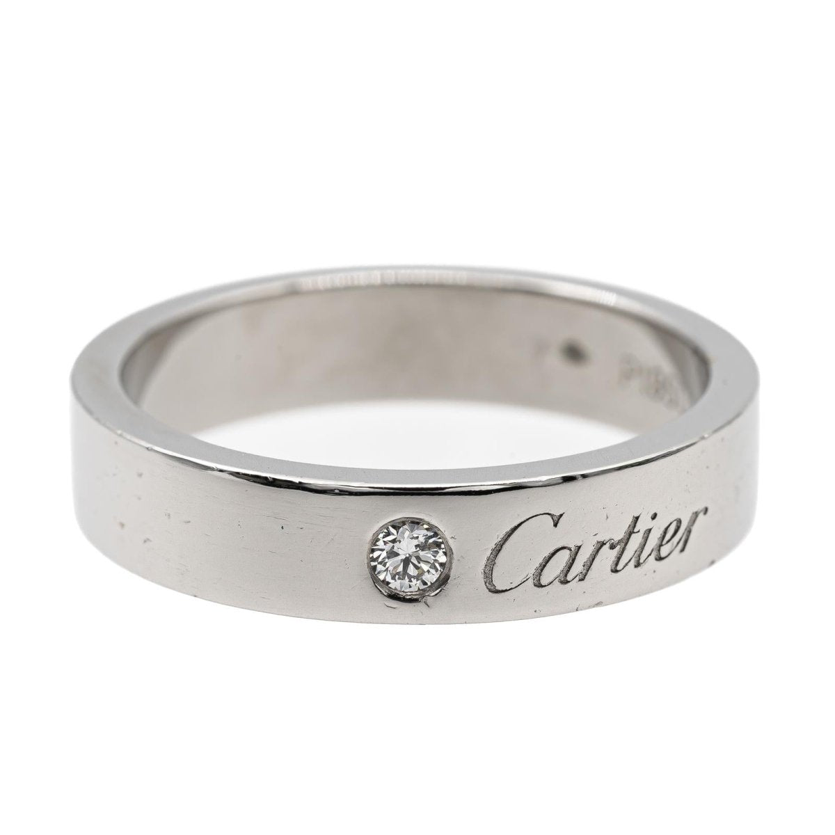Cartier Bague Alliance Le C Platine Diamant - Castafiore