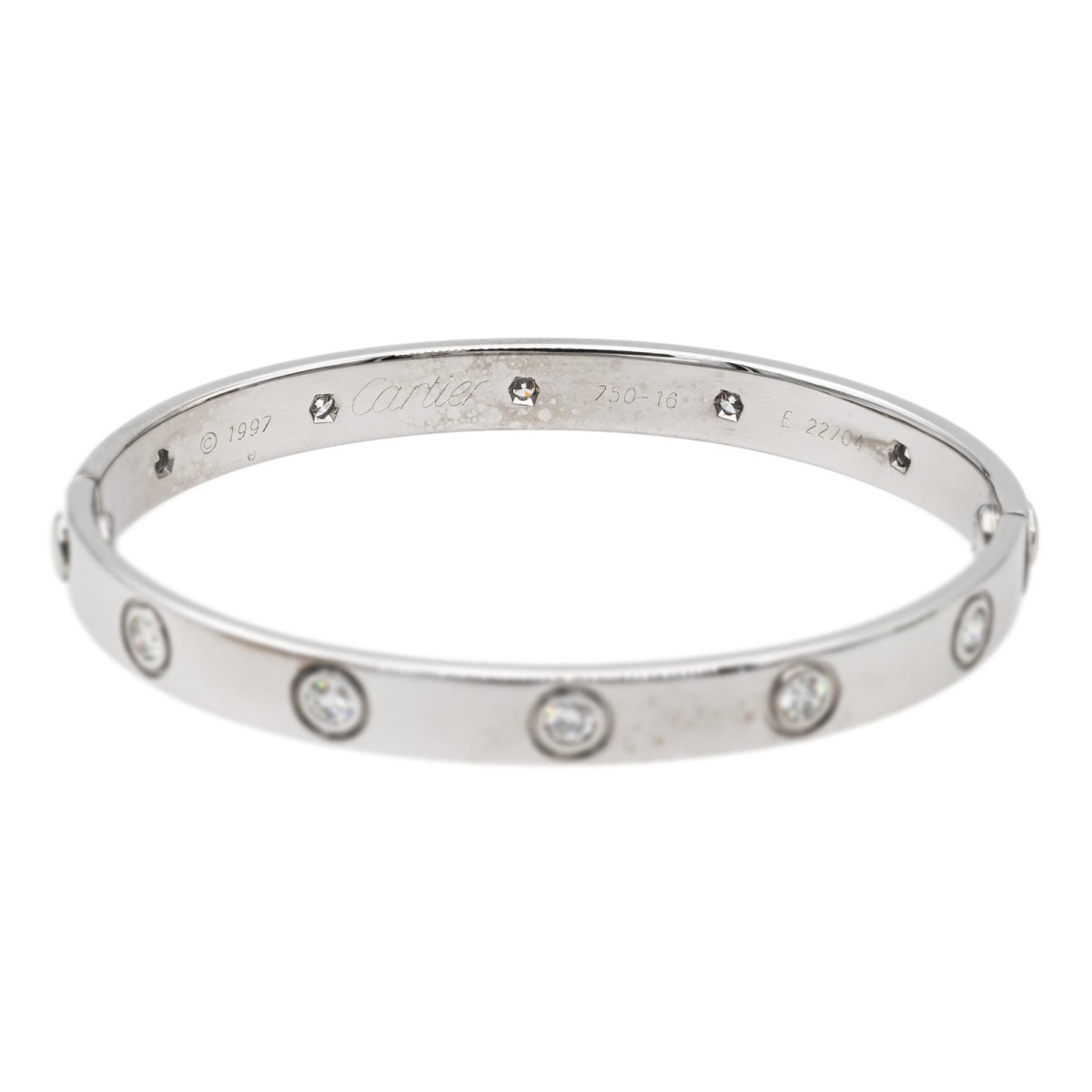 Cartier Bracelet Jonc Love Or blanc Diamant - Castafiore