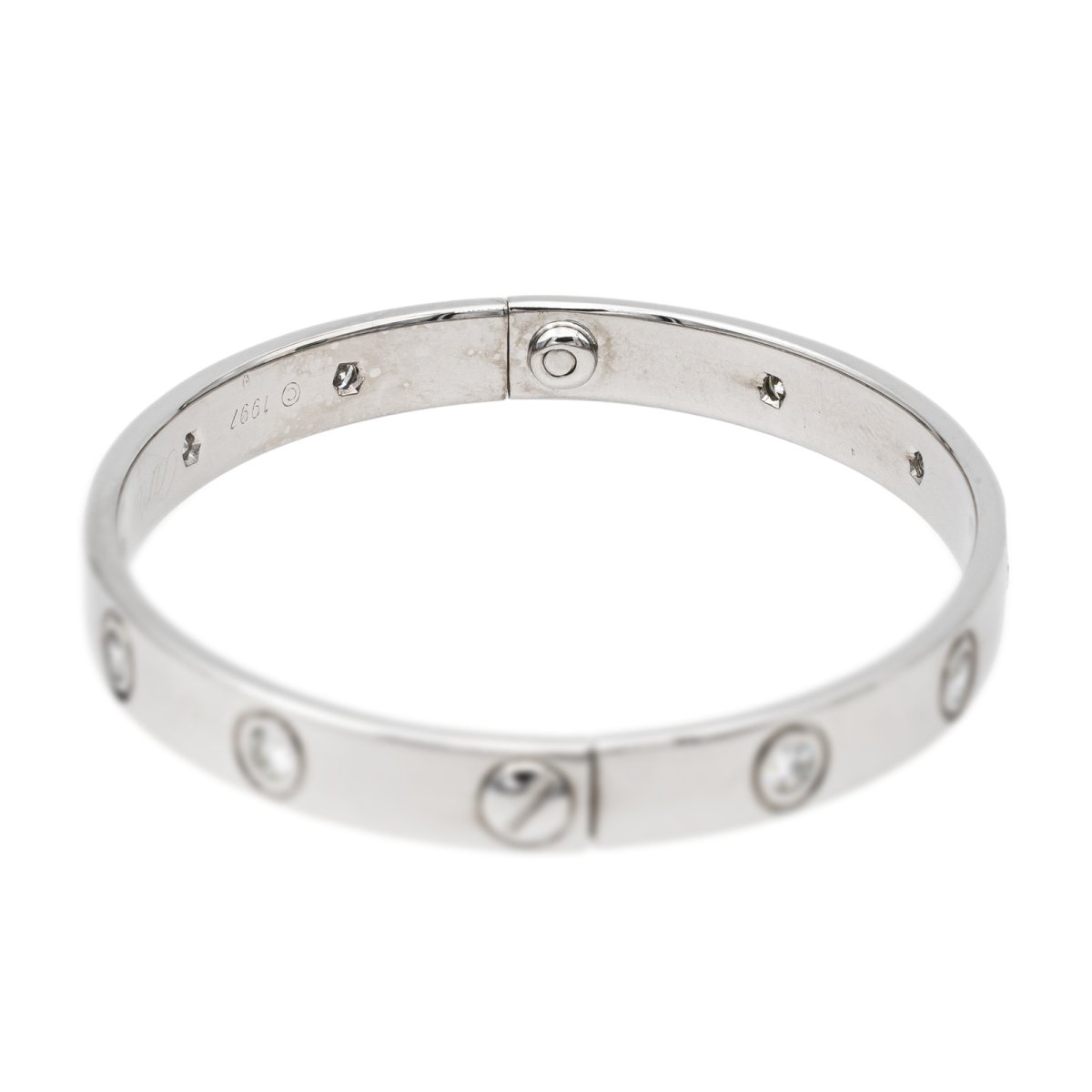 Cartier Bracelet Jonc Love Or blanc Diamant - Castafiore