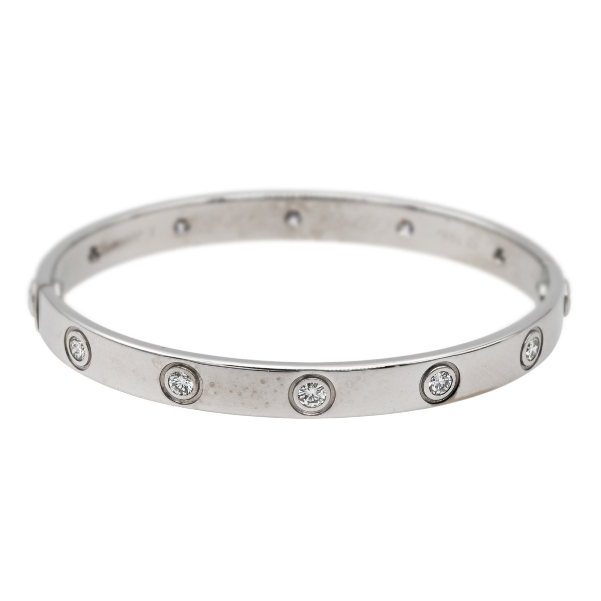 Cartier Bracelet Jonc Love Or blanc Diamant - Castafiore