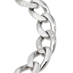 Cartier Bracelet Maille gourmette Or blanc Diamant - Castafiore