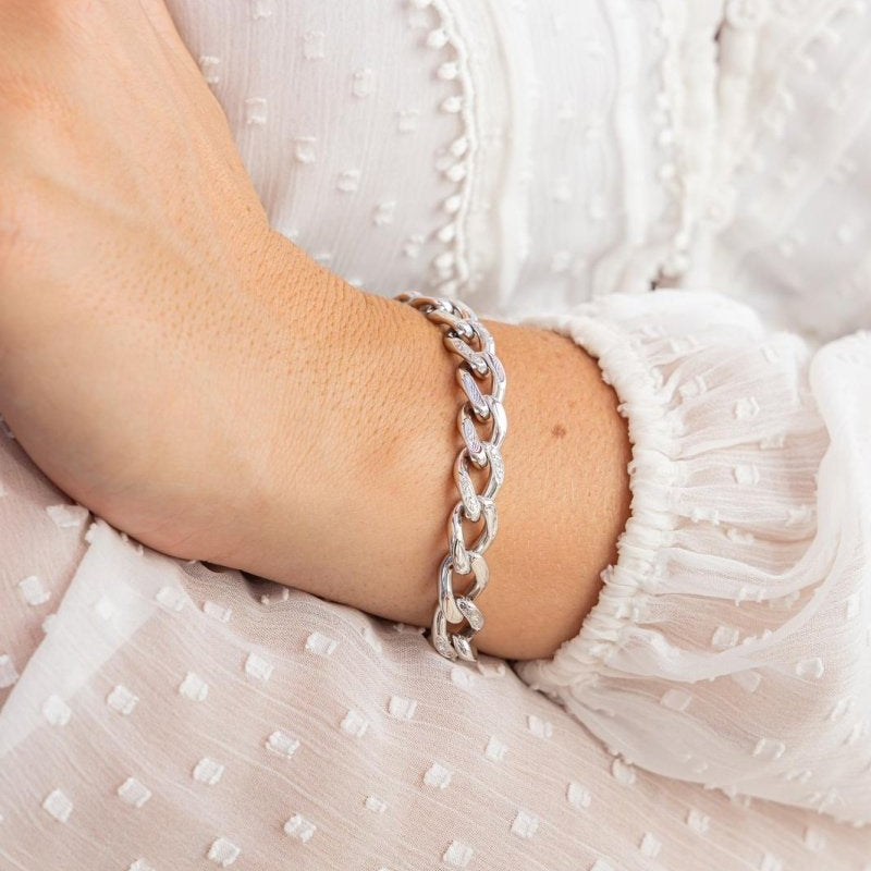 Cartier Bracelet Maille gourmette Or blanc Diamant - Castafiore