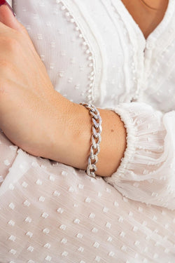 Cartier Bracelet Maille gourmette Or blanc Diamant - Castafiore