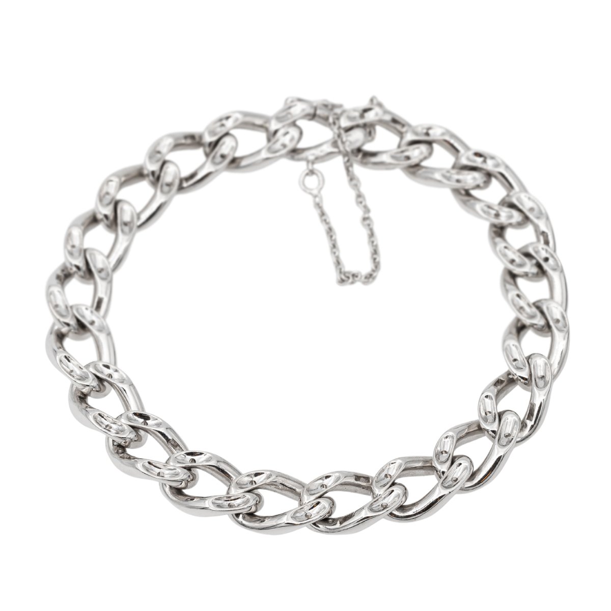 Cartier Bracelet Maille gourmette Or blanc Diamant - Castafiore