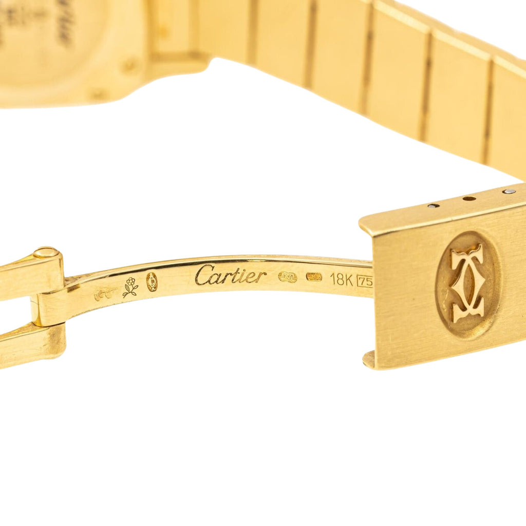 Cartier Montre Automatique Santos Or jaune Diamant - Castafiore