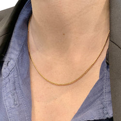 Chaîne or jaune maille gourmette. - Castafiore