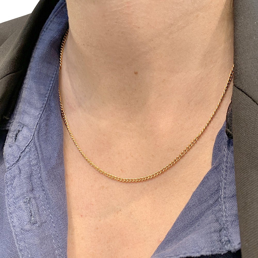 Chaîne or jaune maille gourmette. - Castafiore