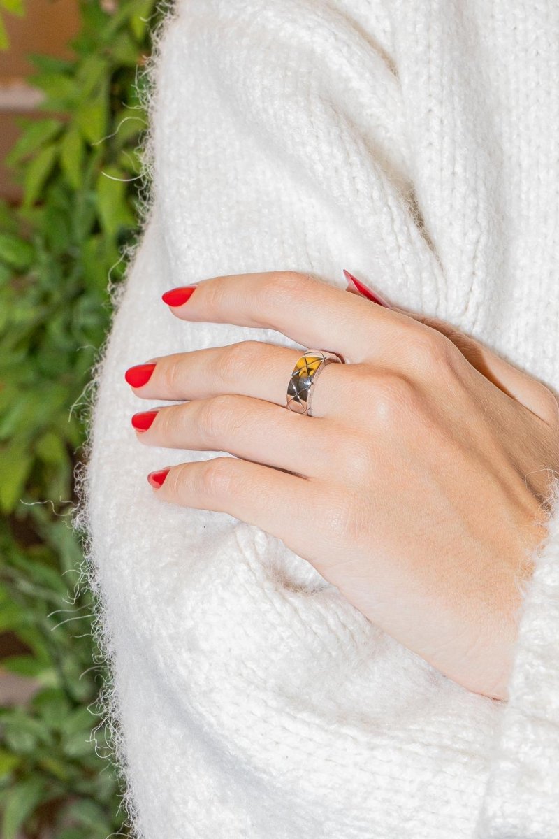 Chanel Bague Coco Crush Or blanc - Castafiore