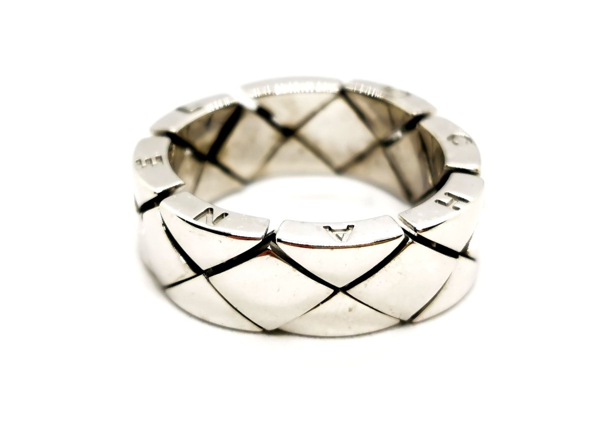 Chanel Bague Coco Crush Or blanc - Castafiore