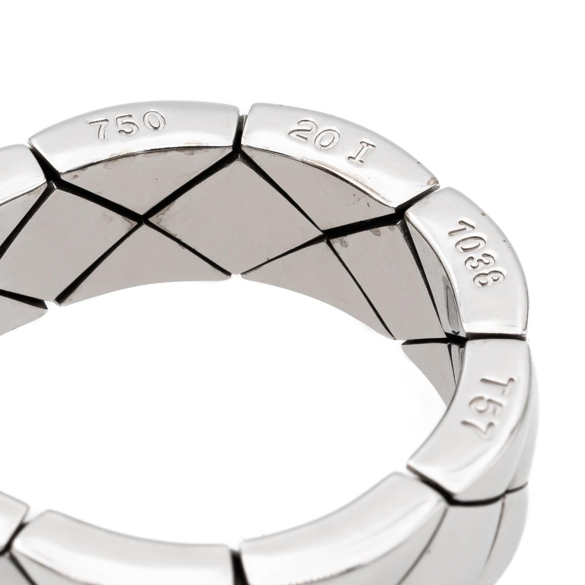 Chanel Bague Coco Crush Or blanc - Castafiore