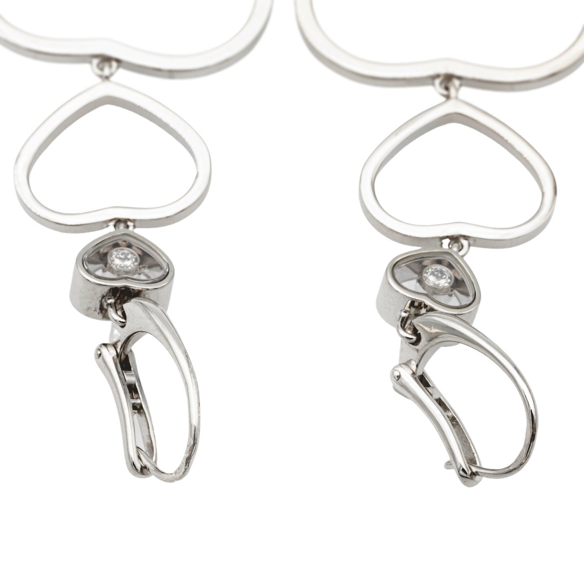 Chopard Boucles d'oreilles Or blanc Diamant - Castafiore