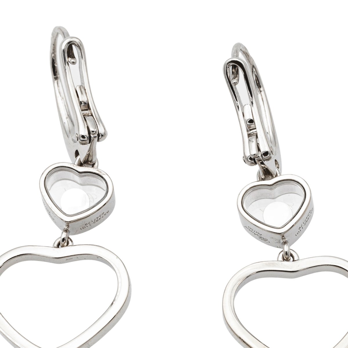 Chopard Boucles d'oreilles Or blanc Diamant - Castafiore