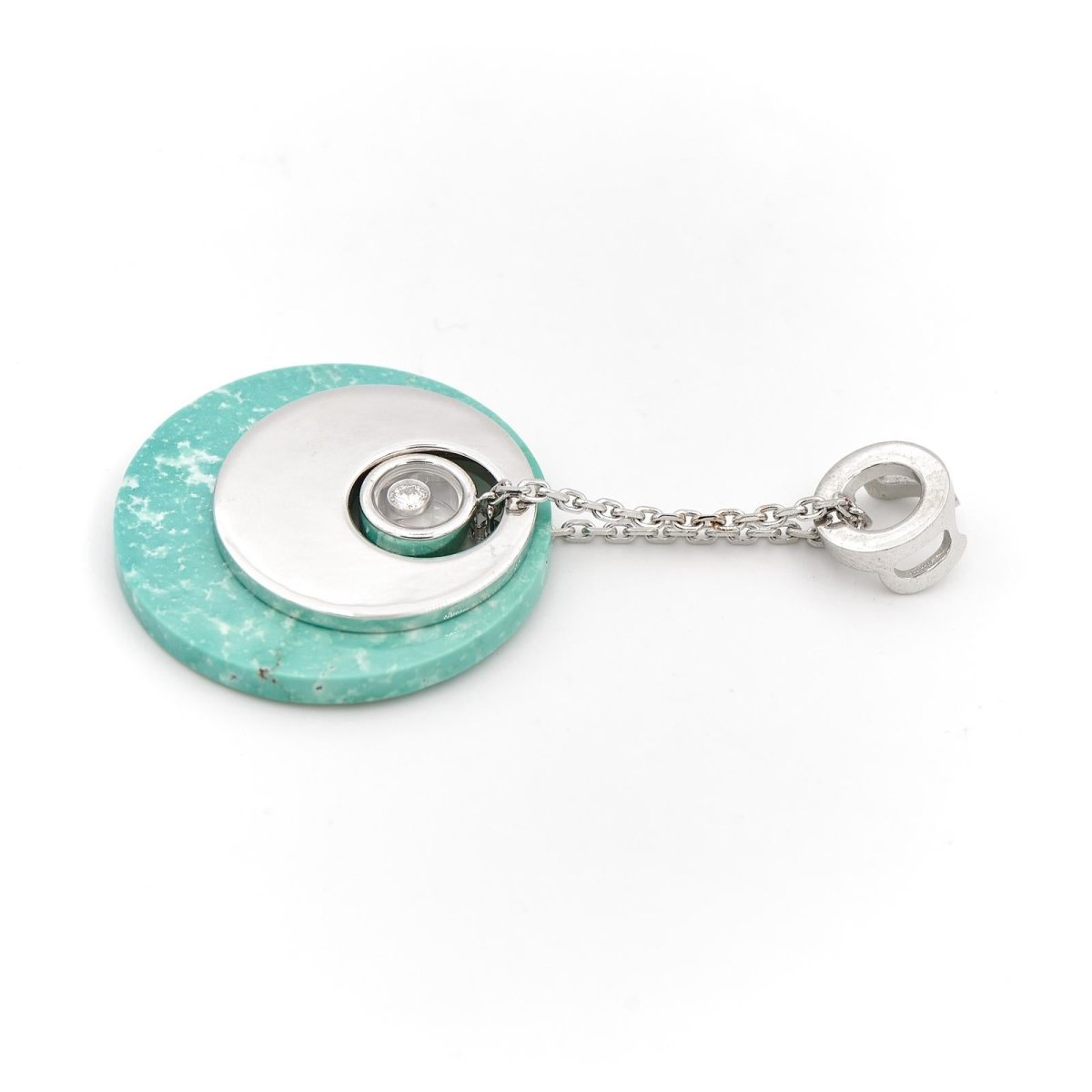 Chopard Pendentif Happy Diamond Or blanc Diamant - Castafiore