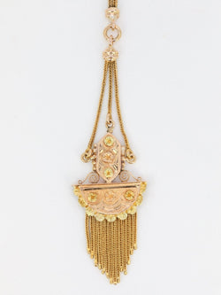 Collier à frange Napoléon III en or jaune et rose - Castafiore