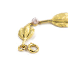 Collier Art nouveau feuillage en or jaune et perles - Castafiore