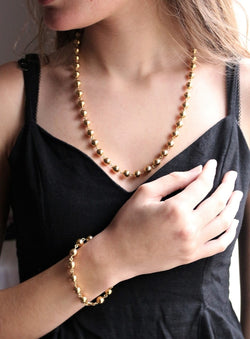 Collier-bracelet boules de Marseille or jaune - Castafiore