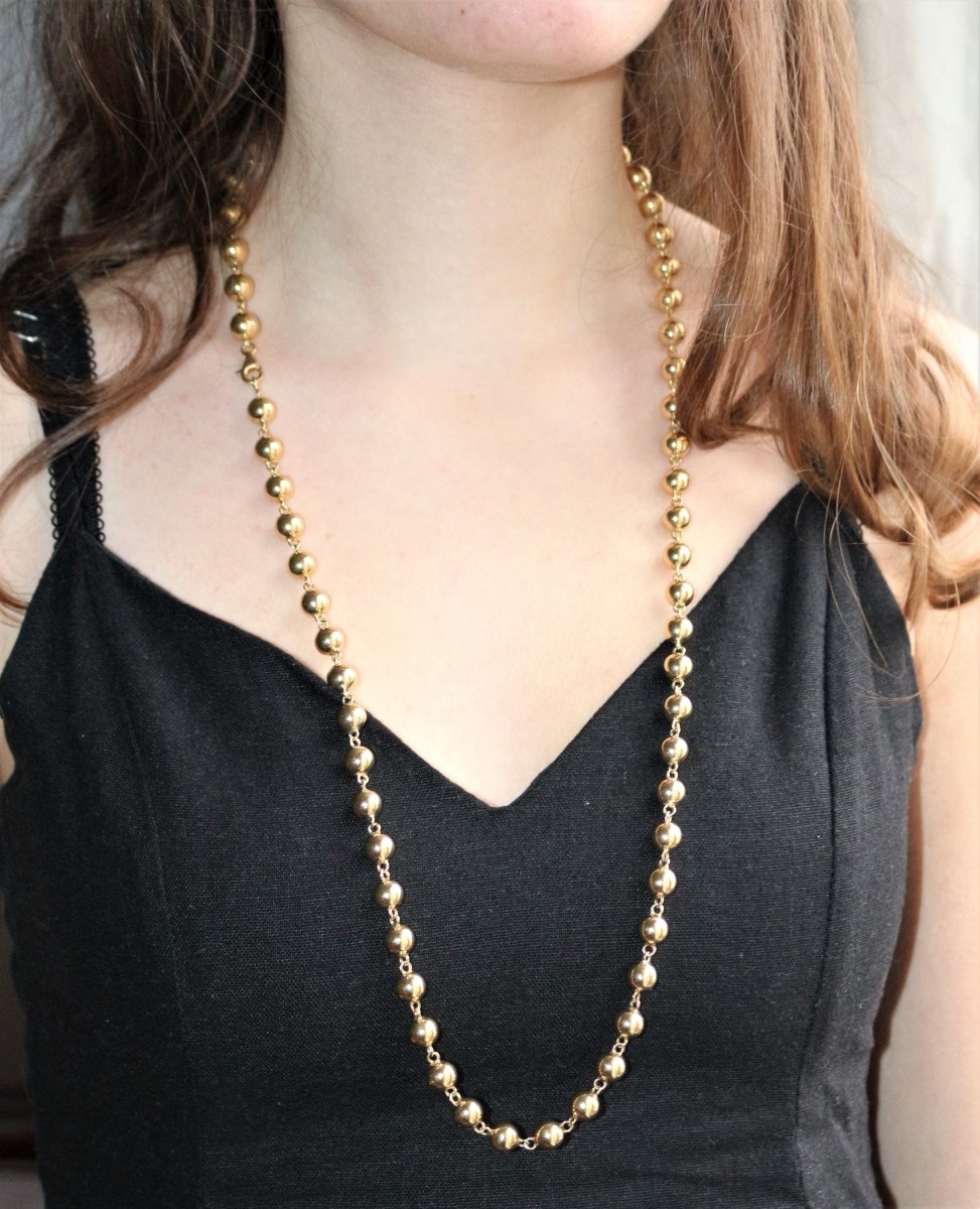 Collier-bracelet boules de Marseille or jaune - Castafiore