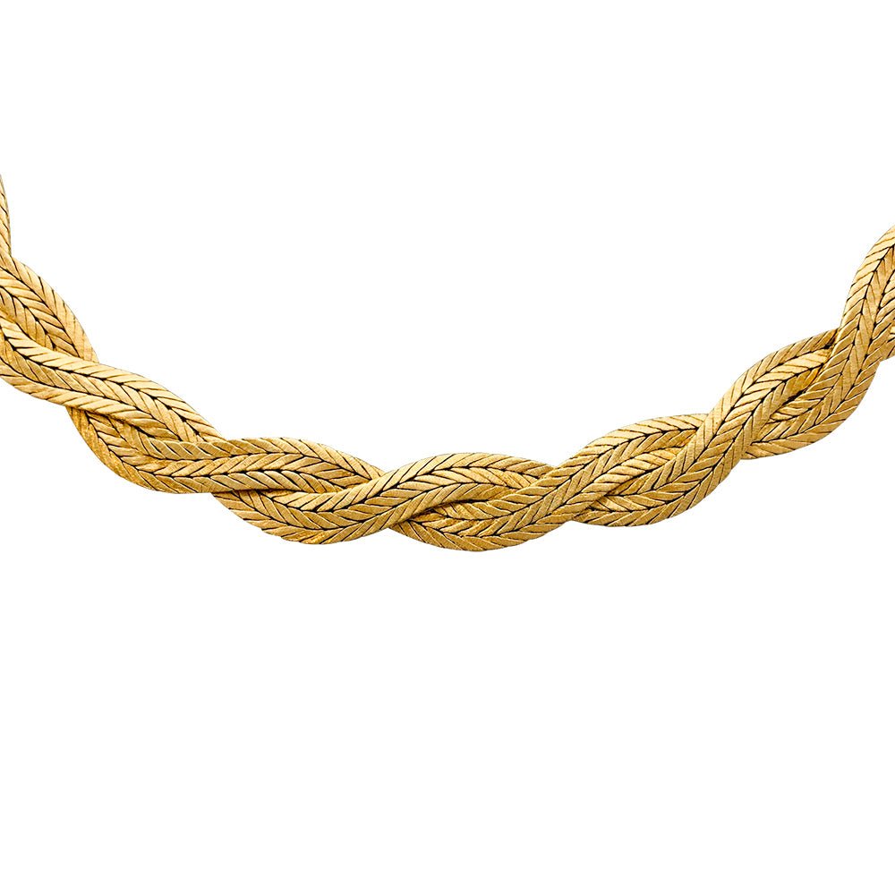 Collier Buccellati, tresse en or jaune - Castafiore