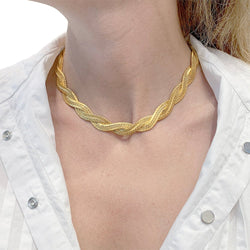 Collier Buccellati, tresse en or jaune - Castafiore