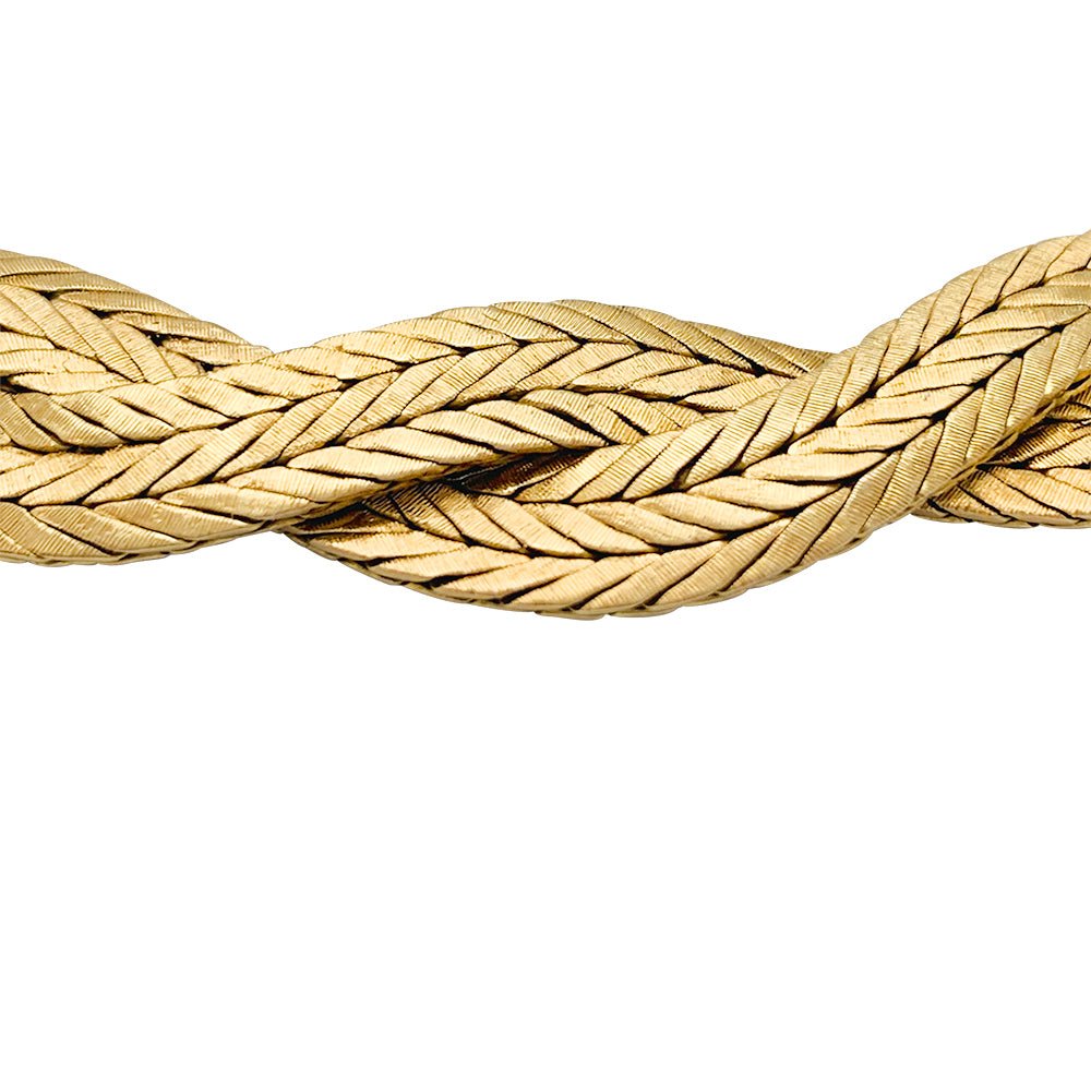 Collier Buccellati, tresse en or jaune - Castafiore