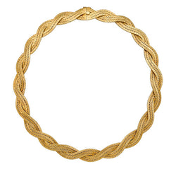 Collier Buccellati, tresse en or jaune - Castafiore