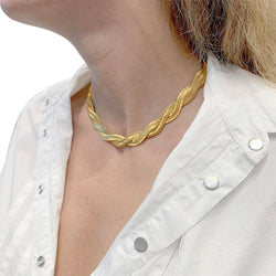 Collier Buccellati, tresse en or jaune - Castafiore