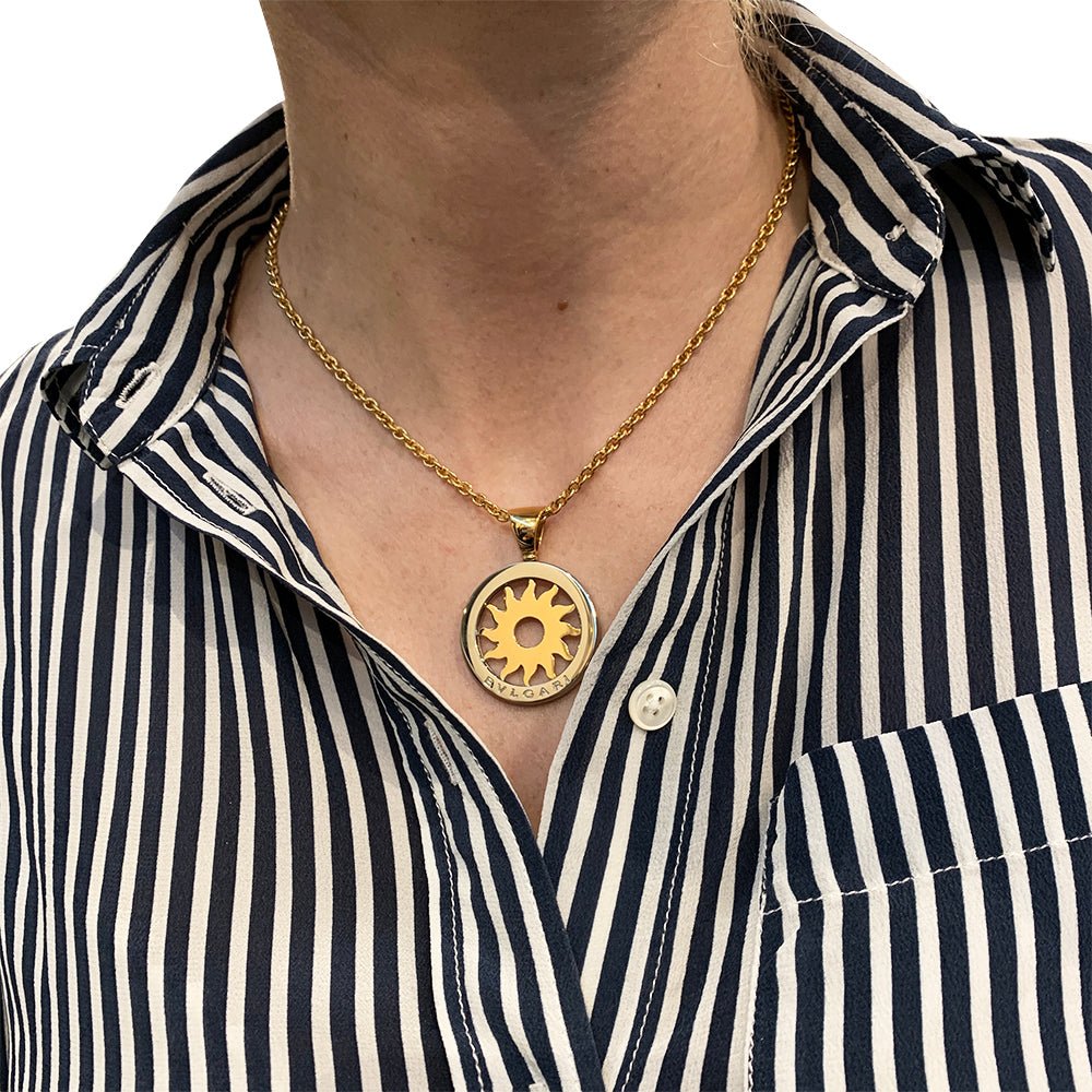 Collier Bulgari, "Tondo", or jaune et acier - Castafiore