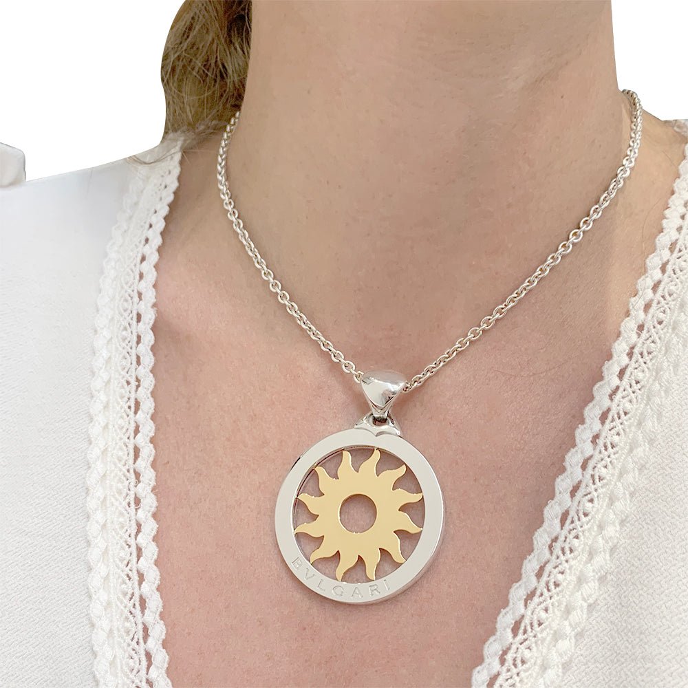 Bulgari necklace, Tondo Sun, two golds, - Main Image