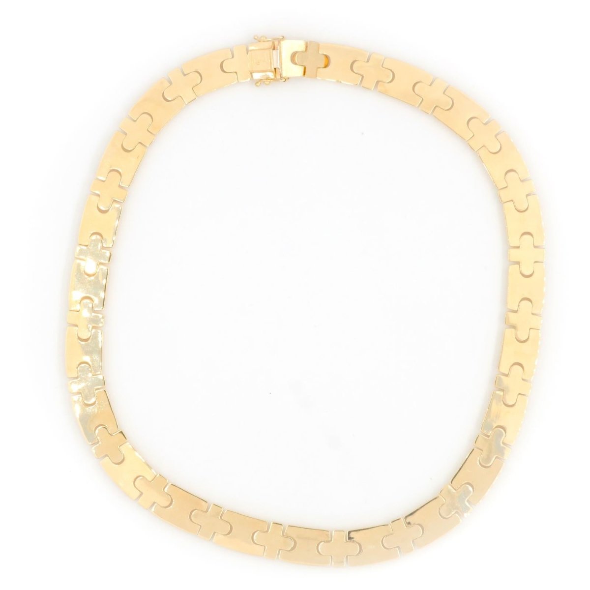 Collier CAPLAIN SAINT ANDRÉ maille en or jaune et saphir - Castafiore