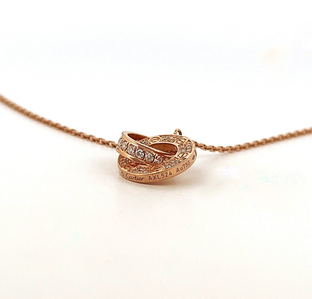 Collier CARTIER "Baby Love" en or rose et diamants - Castafiore