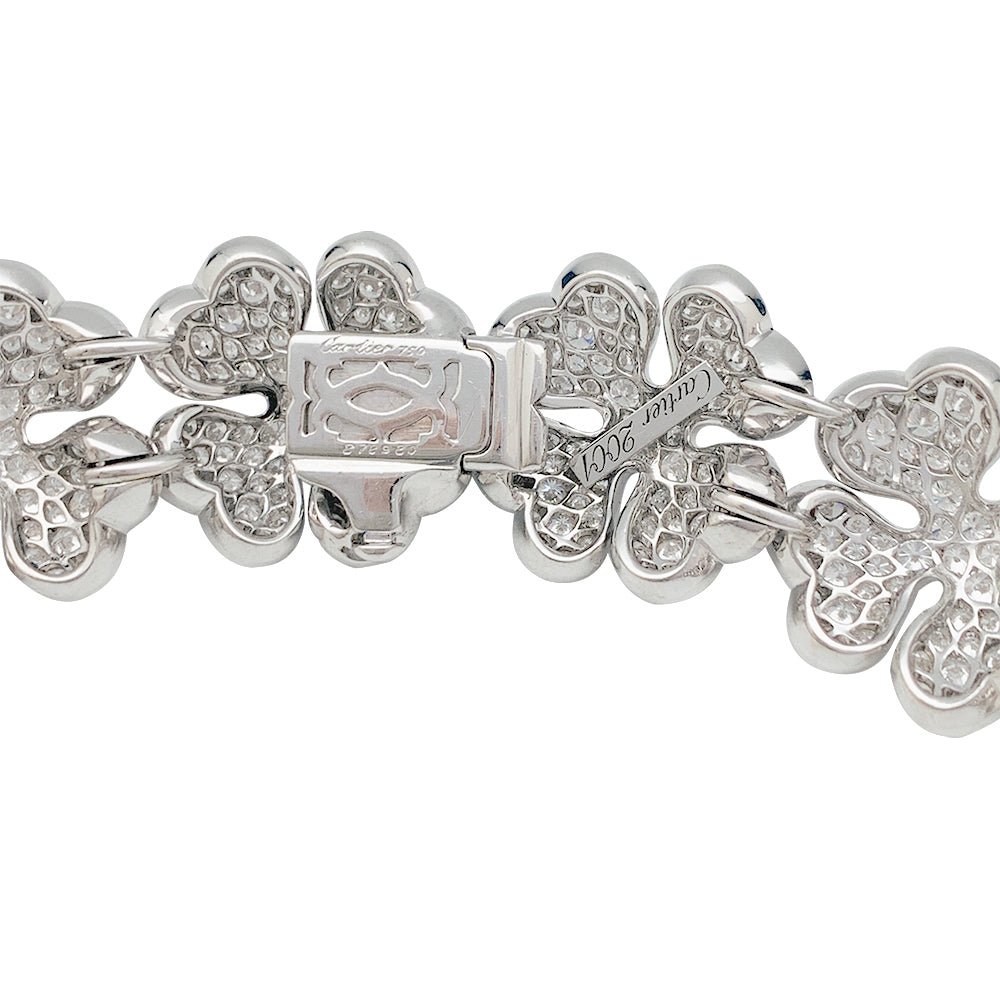 Cartier White Black Caresse d'Orchidees Flower Diamond Onyx Pendant Necklace  | eBay