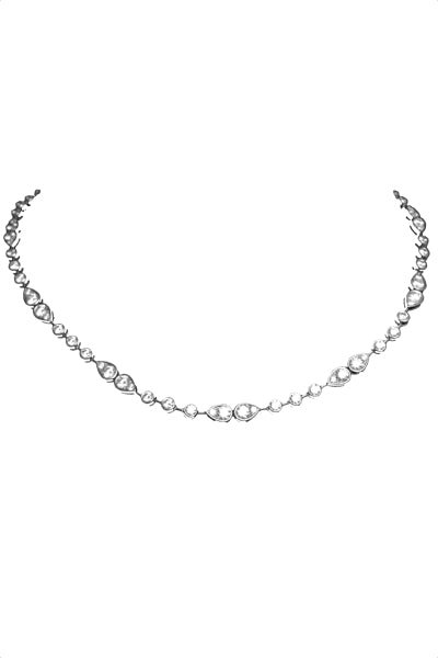 Collier CARTIER "Dentelle" en platine, diamants - Castafiore