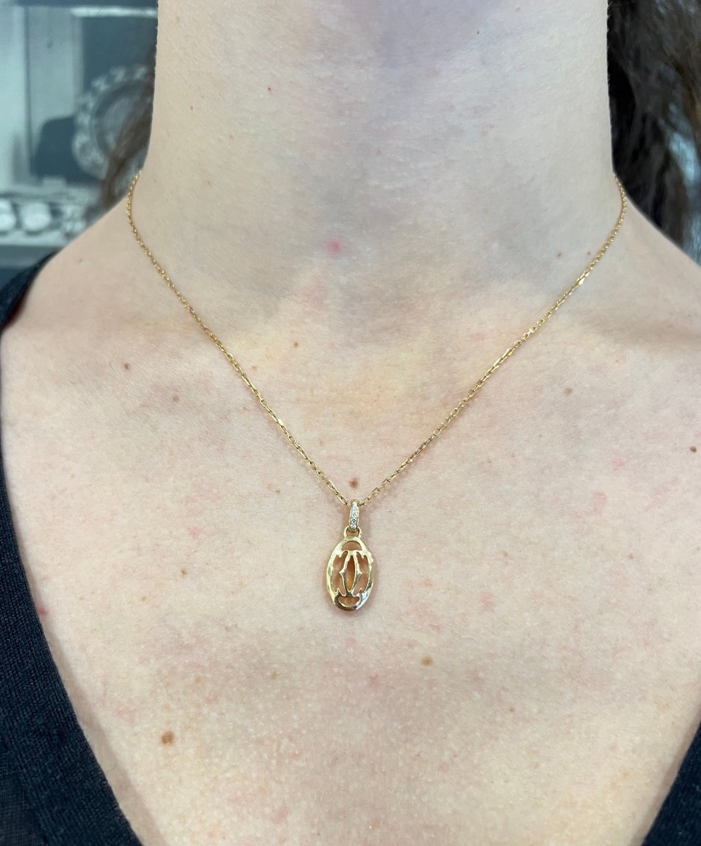 Collier CARTIER en or rose et diamants - Castafiore