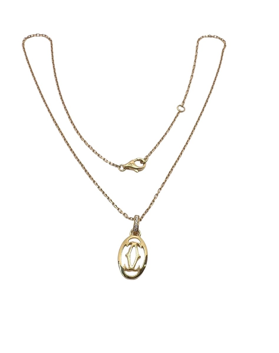 Collier CARTIER en or rose et diamants - Castafiore