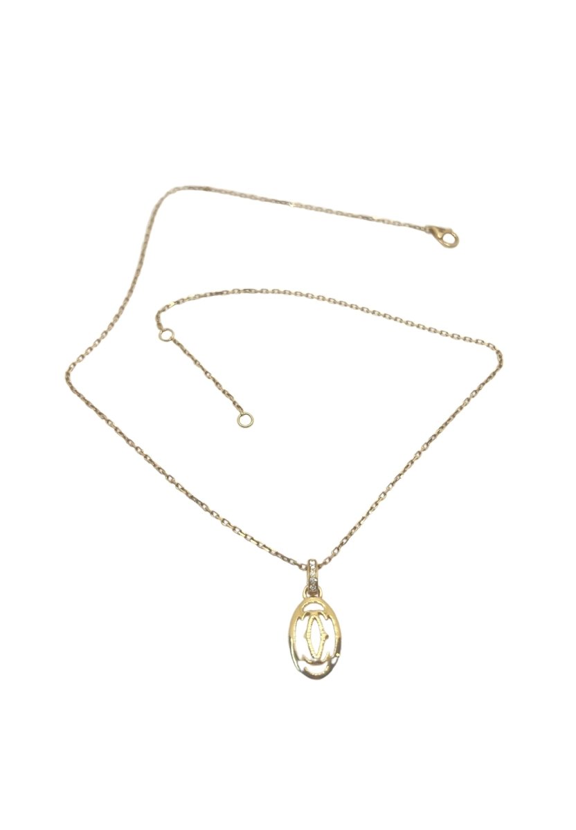 Collier CARTIER en or rose et diamants - Castafiore