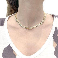 Collier Cartier "Himalia" or jaune, diamants. - Castafiore