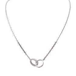 Collier Cartier, "Love", en or blanc, diamants - Castafiore