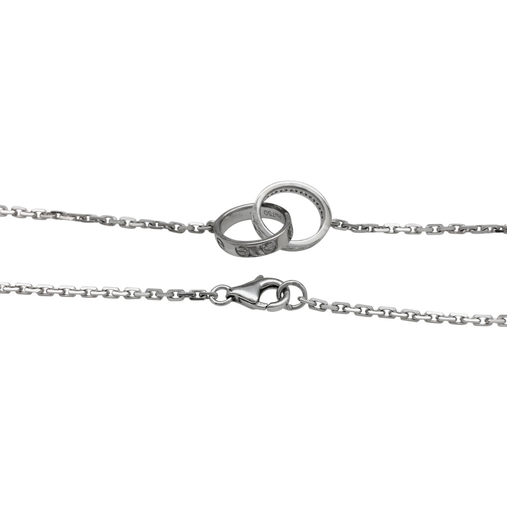 Collier Cartier, "Love", en or blanc, diamants - Castafiore